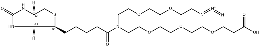 N-(Azido-PEG2)-N-Biotin-PEG3-acid 结构式