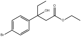 ethyl 3-(4-bromophenyl)-3-hydroxypentanoate Struktur