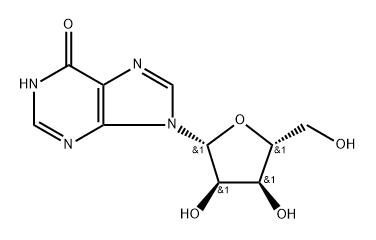 Hypoxanthine,9-β-DL-ribofuranosyl- Struktur