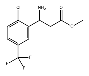 Benzenepropanoic acid, β-amino-2-chloro-5-(trifluoromethyl)-, methyl ester 结构式