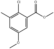 methyl 2-chloro-5-methoxy-3-methylbenzoate Structure