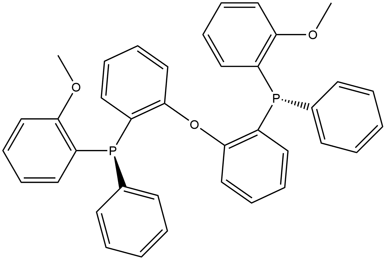 (1S,1'S)-(-)-(Oxybis(2,1-phenylen))bis((2-methoxyphenyl)(phenyl)phosphine) Structure
