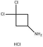 3,3-DICHLOROCYCLOBUTAN-1-AMINE HYDROCHLORIDE, 2126177-37-3, 结构式
