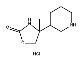 4-methyl-4-(piperidin-3-yl)-1,3-oxazolidin-2-one hydrochloride Structure