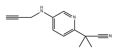 2-甲基-2-(5-(丙-2-炔-1-基氨基)吡啶-2-基)丙腈,2127096-27-7,结构式
