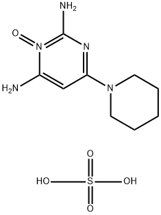 2,4-Pyrimidinediamine, 6-(1-piperidinyl)-, 3-oxide, sulfate, hydrate (2:1:2) Structure
