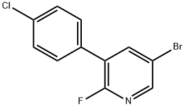 5-Bromo-3-(4-chlorophenyl)-2-fluoropyridine 结构式
