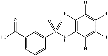 3-(Anilinosulfonyl)benzenecarboxylic Acid-d5, 2130853-01-7, 结构式