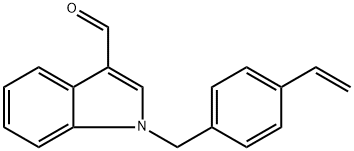 1-[(4-乙烯基苯基)甲基]-1H-吲哚-3-甲醛, 2130965-23-8, 结构式