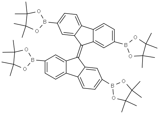 2,2',7,7'-四(4,4,5,5-四甲基-1,3,2-二氧杂硼烷-2-基)-9,9'-双芴基 结构式