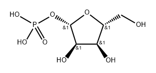 D-リボフラノース1-りん酸 化学構造式