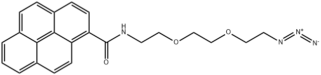 1-Pyrenecarboxylic acid-PEG2-azide Struktur