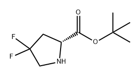 tert-butyl (R)-4,4-difluoropyrrolidine-2-carboxylate 结构式