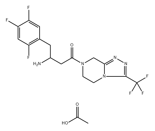 rac-Sitagliptin Acetate Salt Structure