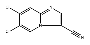 6,7-dichloroimidazo[1,2-a]pyridine-3-carbonitrile Struktur