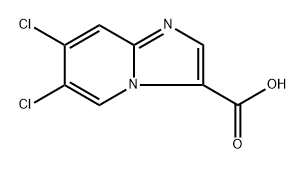 6,7-dichloroimidazo[1,2-a]pyridine-3-carboxylic acid Struktur