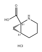 RAC-(1R,6S)-2-AZABICYCLO[4.1.0]HEPTANE-1-CARBOXYLIC ACID HYDROCHLORIDE, CIS 结构式