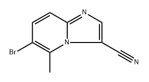 6-bromo-5-methylimidazo[1,2-a]pyridine-3-carbonitrile,2137736-31-1,结构式