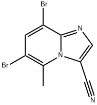 6,8-dibromo-5-methylimidazo[1,2-a]pyridine-3-carbonitrile Struktur