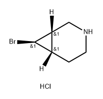 RAC-(1R,6R,7S)-7-BROMO-3-AZABICYCLO[4.1.0]HEPTANE HYDROCHLORIDE 结构式