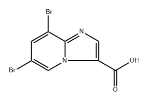 6,8-dibromoimidazo[1,2-a]pyridine-3-carboxylic acid Struktur