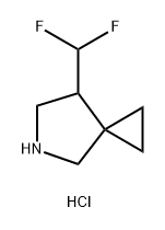 7-(DIFLUOROMETHYL)-5-AZASPIRO[2.4]HEPTANE HYDROCHLORIDE 结构式