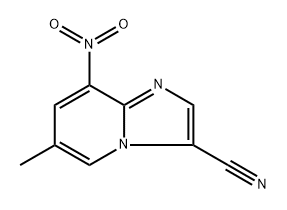 6-methyl-8-nitroimidazo[1,2-a]pyridine-3-carbonitrile Struktur