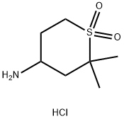4-AMINO-2,2-DIMETHYL-1LAMBDA6-THIANE-1,1-DIONE HYDROCHLORIDE 结构式