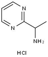 2-Pyrimidinemethanamine, α-methyl-, hydrochloride (1:2) 化学構造式