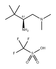 Methanesulfonic acid, 1,1,1-trifluoro-, compd. with (2S)-N1,N1,3,3-tetramethyl-1,2-butanediamine (1:1) Structure