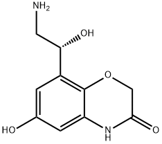 (R)-8-(2-氨基-1-羟乙基)-6-羟基-2H-苯并[B][1,4]噁嗪-3(4H)-酮 结构式