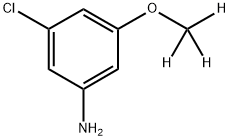 3-Chloro-5-(methoxy-d3)aniline 结构式