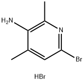 6-Bromo-2,4-dimethylpyridin-3-amine hydrobromide Struktur