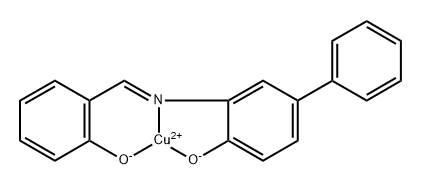 [3-[(2-hydroxybenzylidene)amino][1,1'-biphenyl]-4-olato(2-)-N,O,O']copper Struktur