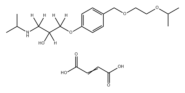 [2H5]-比索洛尔富马酸盐[干冰运输], 2140803-85-4, 结构式