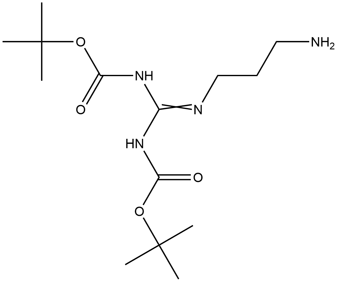 氨基甲酸N,N'-[(3-氨丙基)碳亚氨基]双-,C,C'-双(1,1-二甲基乙基)酯 结构式