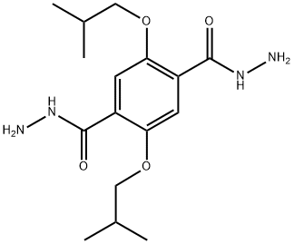 1,4-Benzenedicarboxylic acid, 2,5-bis(2-methylpropoxy)-, 1,4-dihydrazide Struktur