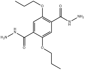 1, 4- Benzenedicarboxylic acid, 2, 5- dipropoxy- , 1, 4- dihydrazide Struktur