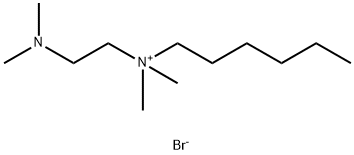 1-Hexanaminium, N-[2-(dimethylamino)ethyl]-N,N-dimethyl-, bromide (1:1) Structure