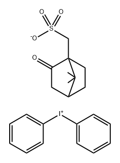Diphenyl iodonium salt with 7,7-dimethyl-2-oxobicyclo[2.2.1]heptane-1-methanesulfonic acid(1:1) Struktur