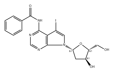 N6-Benzoyl-7-deaza-2'-deoxy-7-iodoadenosine,214833-21-3,结构式