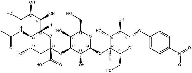 Neu5Acα(2-3)Galβ(1-4)Glc-β-pNP 化学構造式
