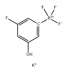 Potassium trifluoro(3-?fluoro-?5-?hydroxyphenyl)?boranuide 化学構造式