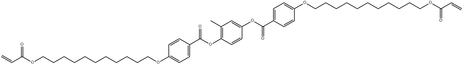 1,4-Bis[4-(11-acryloyloxyundecyloxy)benzoyloxy]-2-methylbenzene 结构式