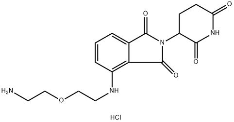4-[(2-(2-Aminoethoxy)ethyl)amino]-2-(2,6-dioxopiperidin-3-yl)isoindoline-1,3-dione HCl, 2154342-56-8, 结构式