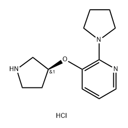 2-(pyrrolidin-1-yl)-3-[(3S)-pyrrolidin-3-yloxy]pyridine dihydrochloride 结构式