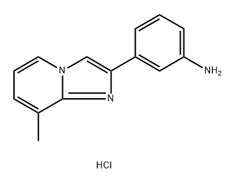 3-{8-methylimidazo[1,2-a]pyridin-2-yl}aniline hydrochloride,2155855-12-0,结构式