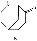 2-AZABICYCLO[3.3.1]NONAN-8-ONE HYDROCHLORIDE, 2155855-17-5, 结构式