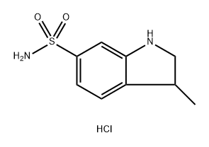 3-methyl-2,3-dihydro-1H-indole-6-sulfonamide hydrochloride 结构式