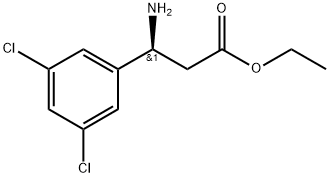 (S)-3-氨基-3-(3,5-二氯苯基)丙酸乙酯, 215738-55-9, 结构式